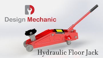 #49 How to design and assemble Hydraulic Floor Jack | Solidworks| Assembly | Design Mechanic