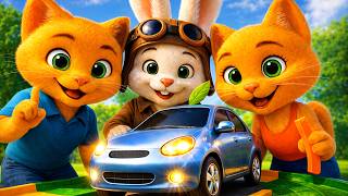 Kittens Leo and Lily Fix the Race Track | Happy Kids Songs & Nursery Rhymes by Cats Family 3D