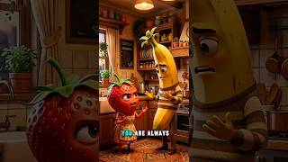 Love Beyond the Peel 🍌🍓 | Emotional Fruit Couple Fight &amp; Reunion | 3D Pixar Style Short”