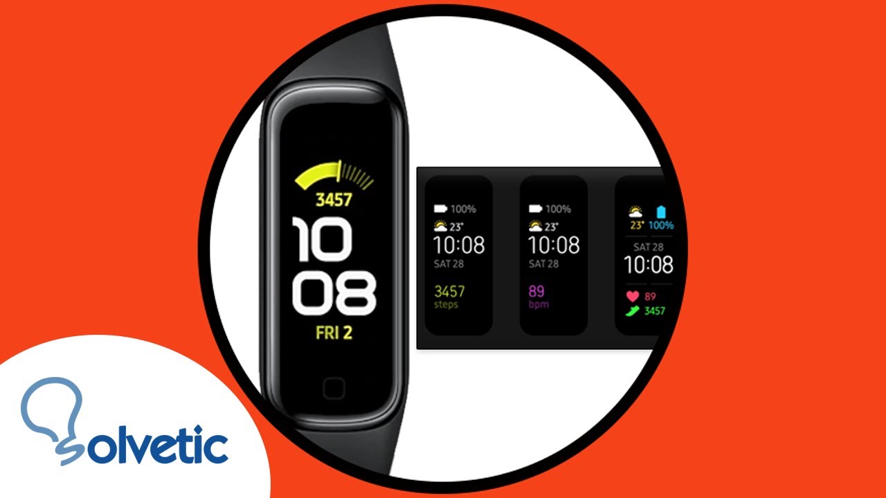 ⌚ Cómo CAMBIAR ESFERAS Samsung Galaxy Fit 2 - YouTube