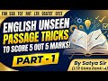 ENGLISH PASSAGE TRICKS| SSB TGT ARTS RHT LTR OSSTET OTET| BY SATYA SIR LTR STATE RANK-4|