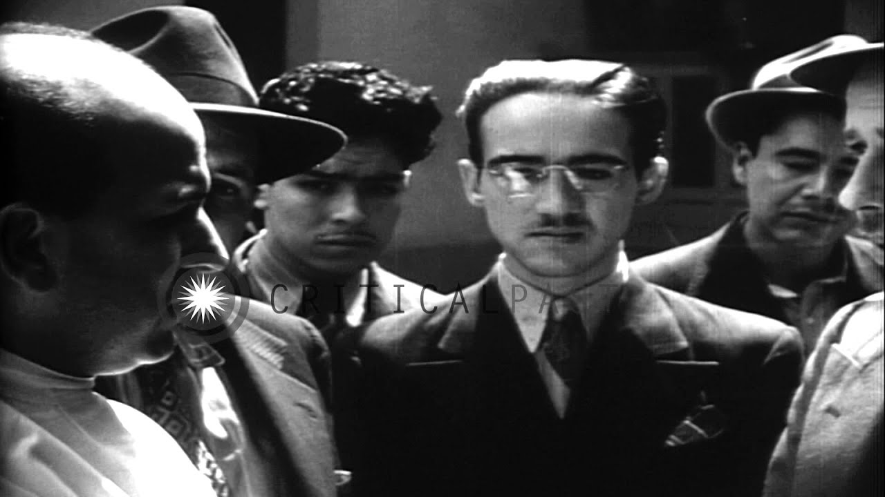 People gather outside a hospital after an attempt made on life of Leon Trotsky, R...HD Stock Footage