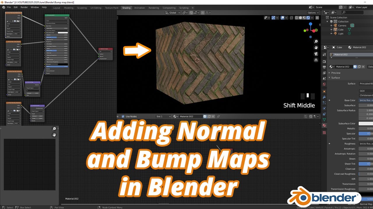 How To Adding Normal And Bump Maps In Blender Maps Tutorial