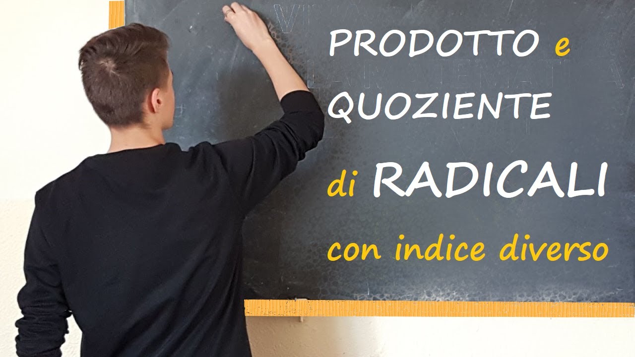 PRODOTTO e QUOZIENTE di radicali con indice diverso - esercizi