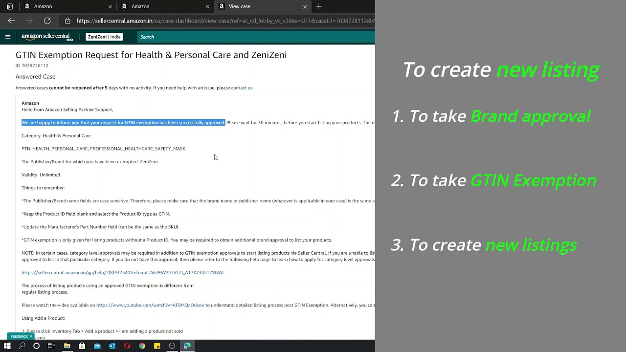 Amazon Listing for new sellers| Brand approval, Error 5665 | GTIN Exemption | Style Guidelines