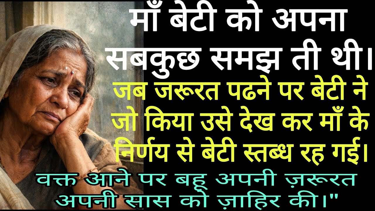 hindivoice।माँ बेटी को अपना सब कुछ समझती थी। 