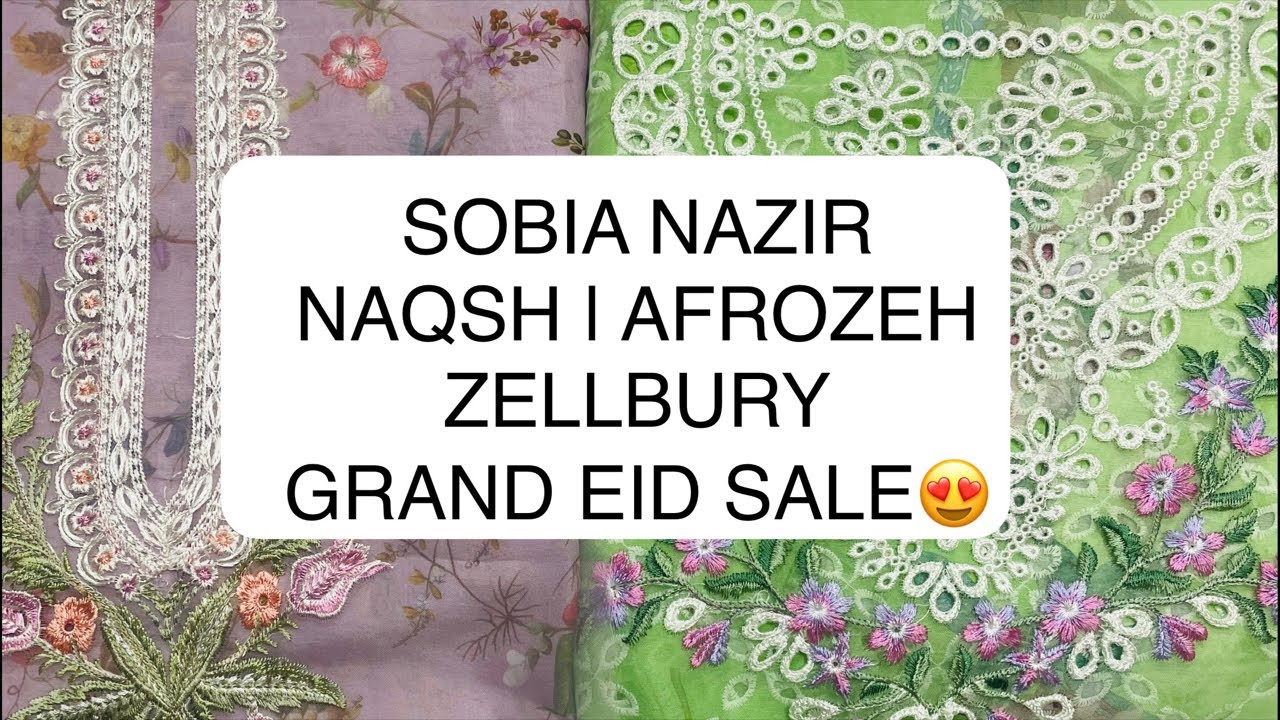SOBIA NAZIR | AFROZEH | zellbury eid sale