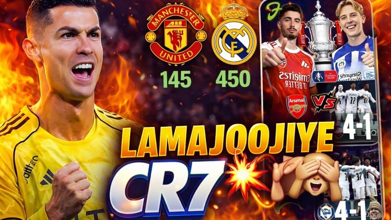 CR7 Lama Joojin Karo! 962 Gool & Weli Wuu Socdaa arsenal vs Wigan💥🔥#football #sports#ciyaalxamar #ue