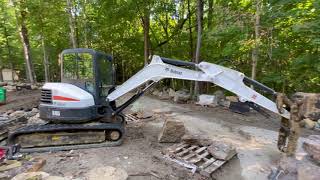 Bobcat Excavator grease zerks points greasing pins e45 track hoe long stick angle blade walk around