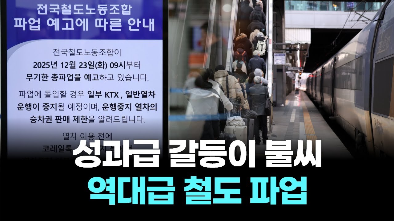 성과급 갈등이 불씨 역대급 철도 파업