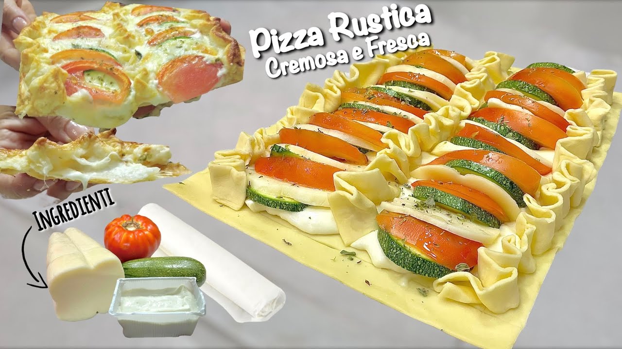 ДЕРЕВЕНСКАЯ СЛИВОЧНАЯ И СВЕЖАЯ ПИЦЦА С ЛЕТНИМИ ОВОЩАМИ 🍅🥒 быстро и просто ВСЕ СЫРЫЕ