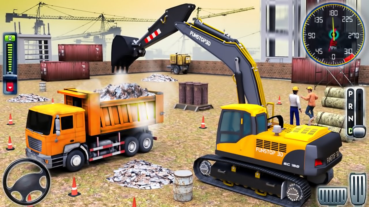 Offroad Construction Machines Driving - Heavy Excavator Crane City Simulator - Android GamePlay #2
