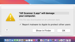 HP Scanner 3” will damage your computer Remove Virus From MacBook Pro/Air