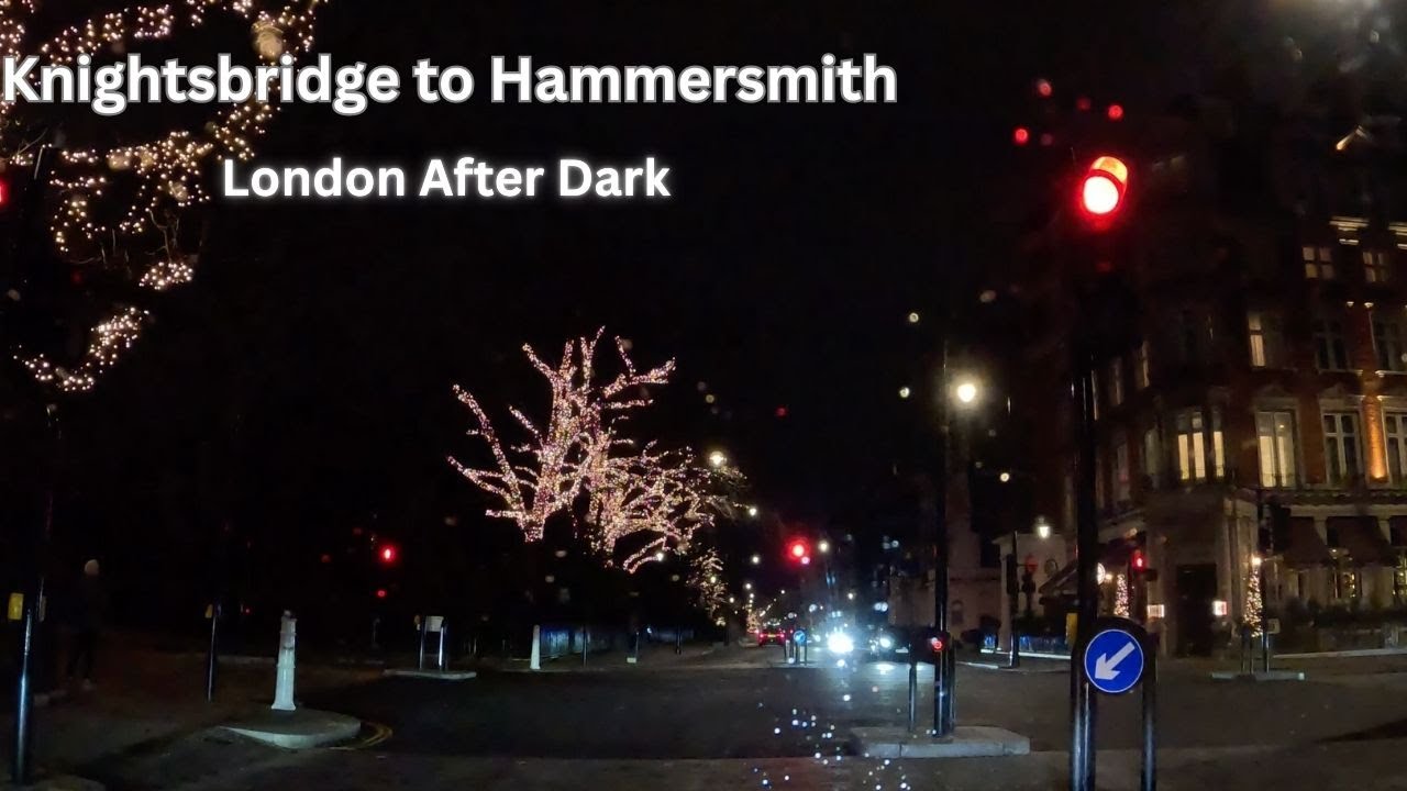 Calm Night Drive | Knightsbridge to Hammersmith via M4 London 🌃🚗