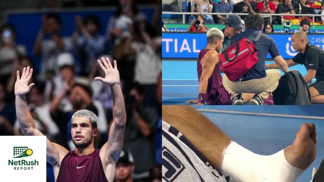 CARLOS ALCARAZ FORCED TO WITHDRAWS FROM SHANGHAI MASTERS AFTER ANKLE INJURY