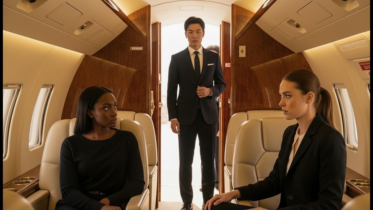Model Refused To sit by The Black Girl —The Korean Mafia Boss Orders To kick her Off the Private Jet