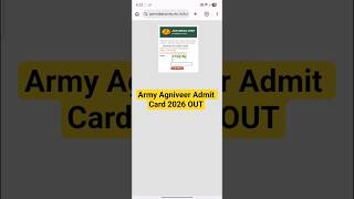 Army Agniveer Admit Card 2026 OUT 🔥 Indian Army Agniveer Admit Card 2026 Kaise Download Karen 2026