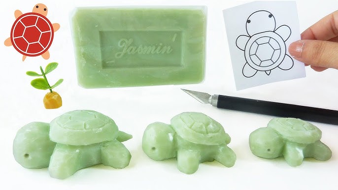 tortoise-soap-carving-turtle-free-printable-template-how-to-make-soap-craft-easy-diy-youtube