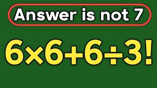 6×6+6÷3! = ❓ / This order of operations will blow your mind / PEMDAS rules question 