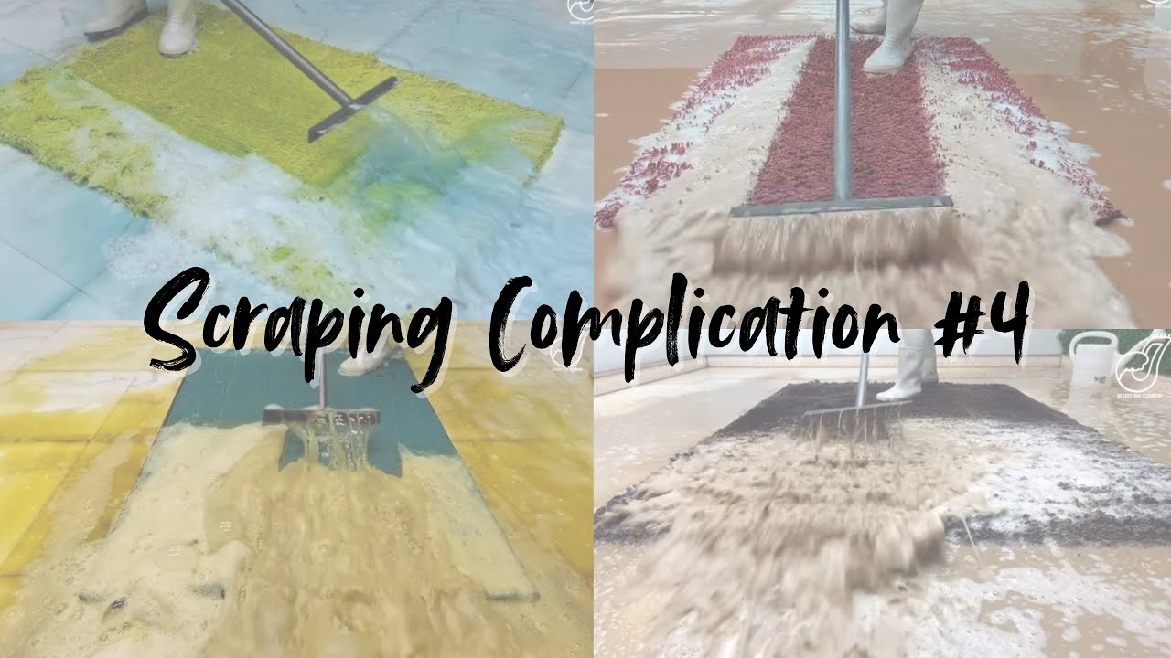 Carpet Scraping Compilation 4 || Desert Rug Cleaning | Plain Rugs