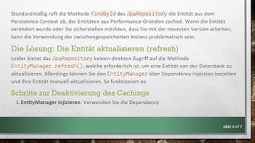 Deaktivierung des Hibernate Caching für bestimmte Entitäten ohne EntityManager in Spring Boot