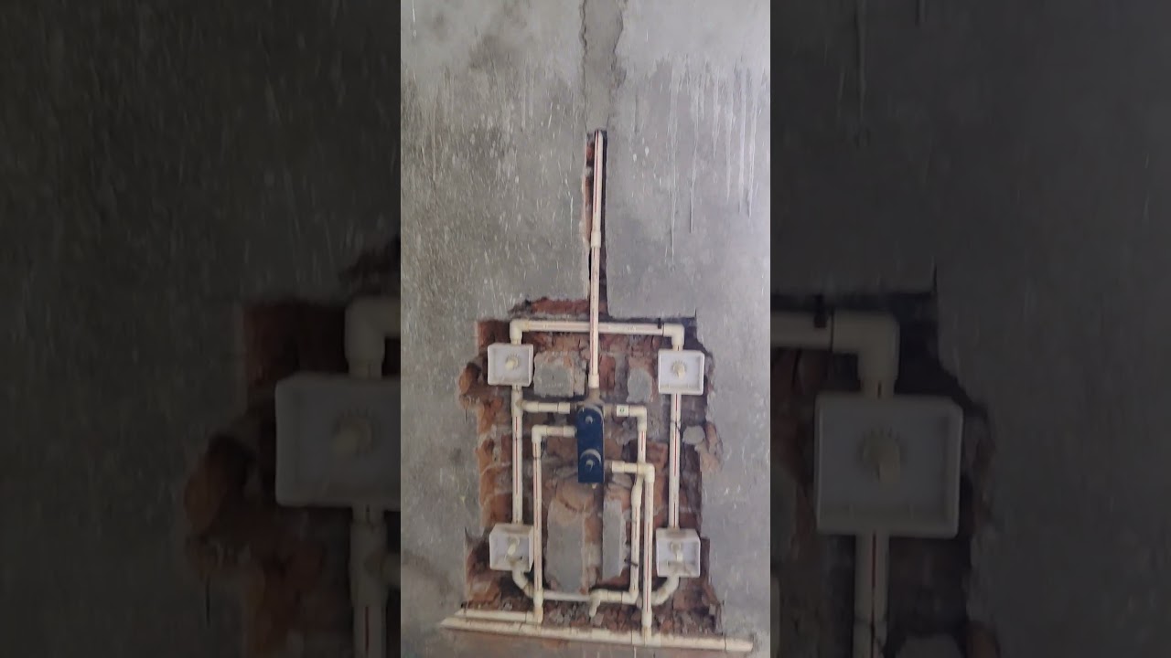 Plumbing work for body jets pipeline || Jaquar thermostat diverter & body jet installation