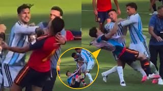 Leandro Paredes Attacks Gavi! Heated Fight After Spain vs Argentina Final! ❌ screenshot 3
