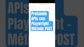 🚀 Playwright: Cómo usar POST en segundos #tutorial #playwright #testing #APITesting