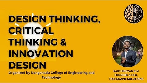 Design Thinking, Critical Thinking and Innovation Design - CEO talks