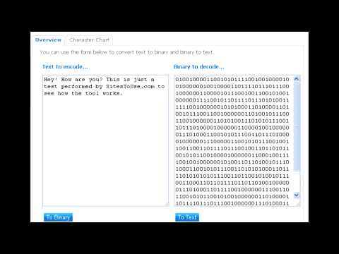 how to change binary codes into text