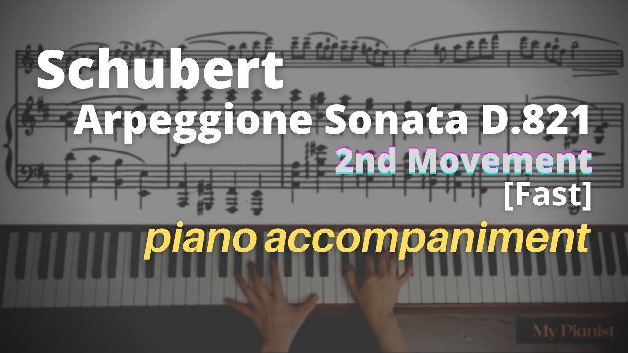 Schubert - Arpeggione Sonata D.821, 2nd Mov: Piano Accompaniment