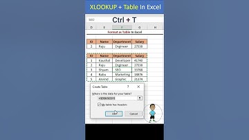Table + XLOOKUP Formula in Excel #excel #exceltips #exceltutorial #shorts #msexcel #microsoftexcel