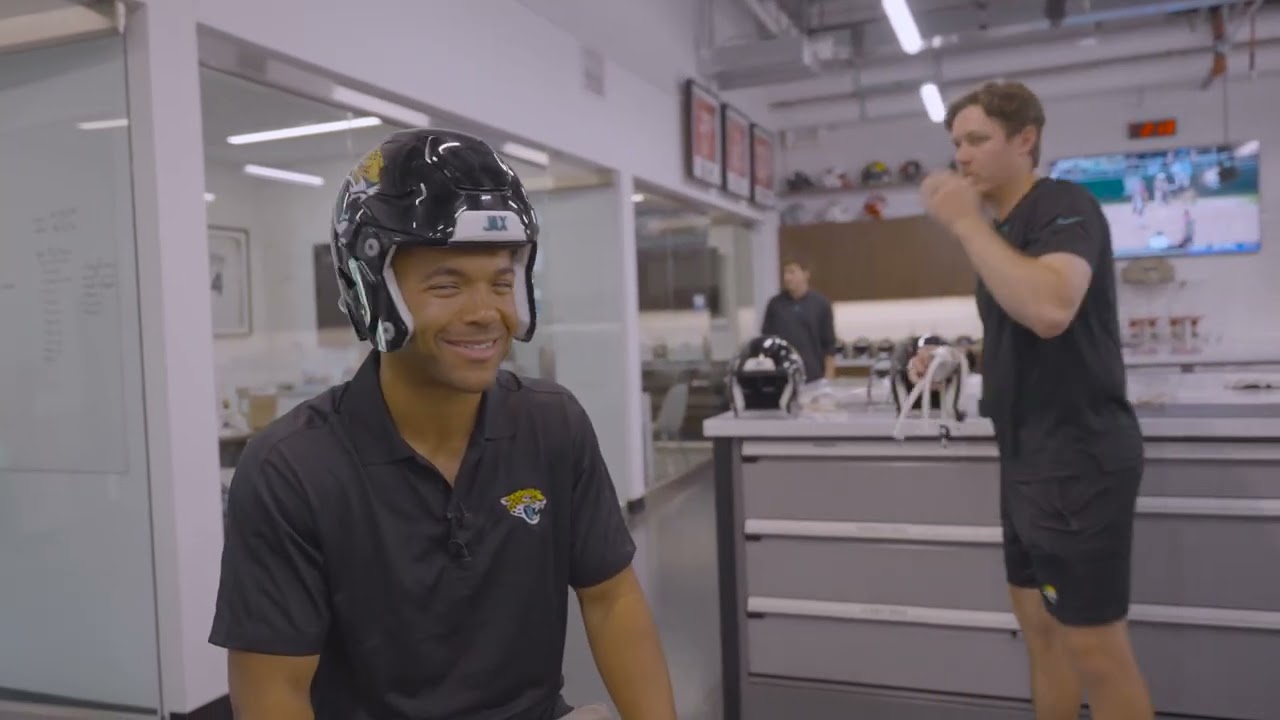 Behind-the-Scenes Look at Jaguars Equipment: Custom Helmet Fitting