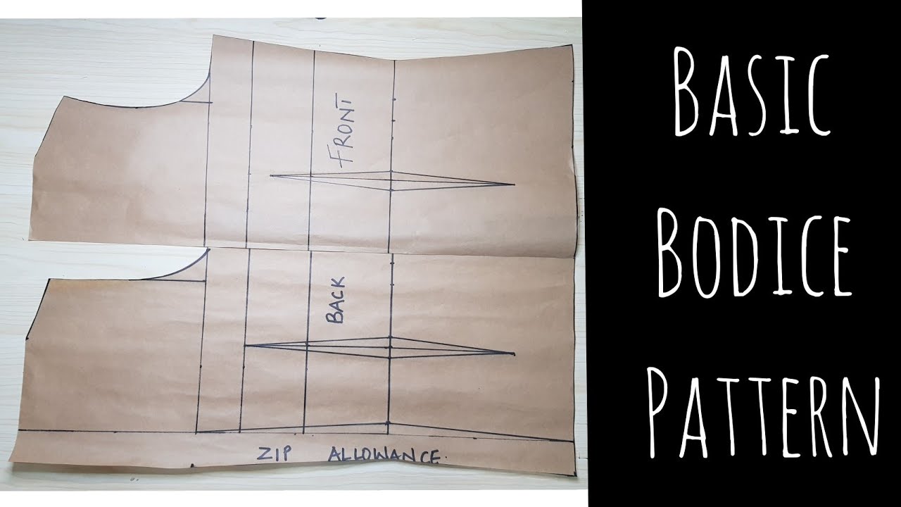 How to draft a basic bodice pattern//Beginner guide //step by step ...