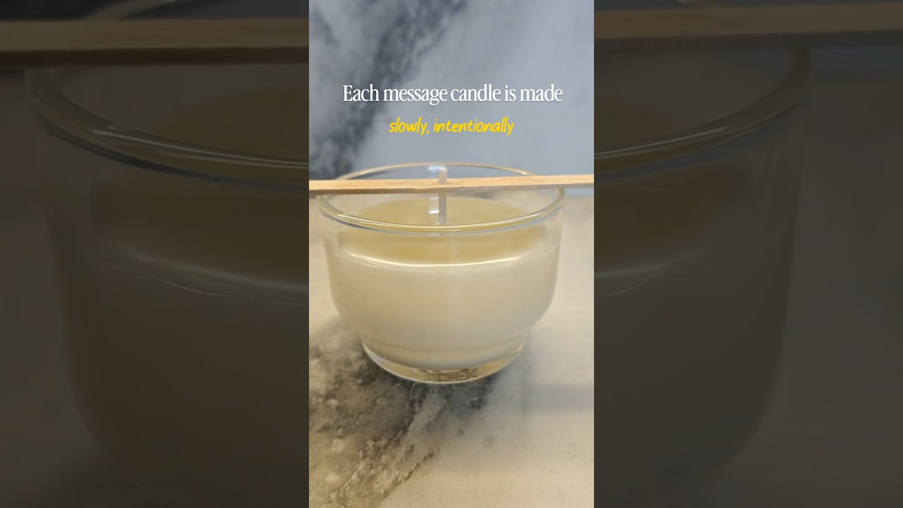 Message Scented candle...