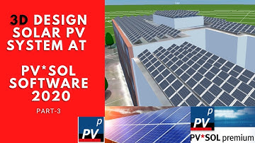Solar Design Software |pvsol premium 2020 3d model |Make Solar DPR in India|Part-3|