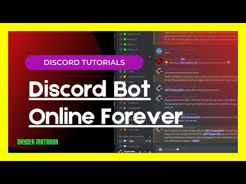 Discord Tutorials: How To Make Your Discord Bot Appear Online Forever 24/7 2021 For Beginners