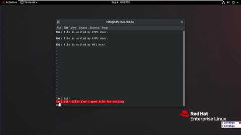 5  Controlling Access To Files With ACL Commands in RHEL 8