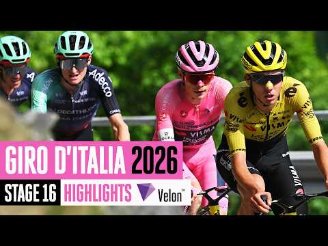 Unstoppable in pink 🥵 Giro d'italia 2026 Stage 16 highlights
