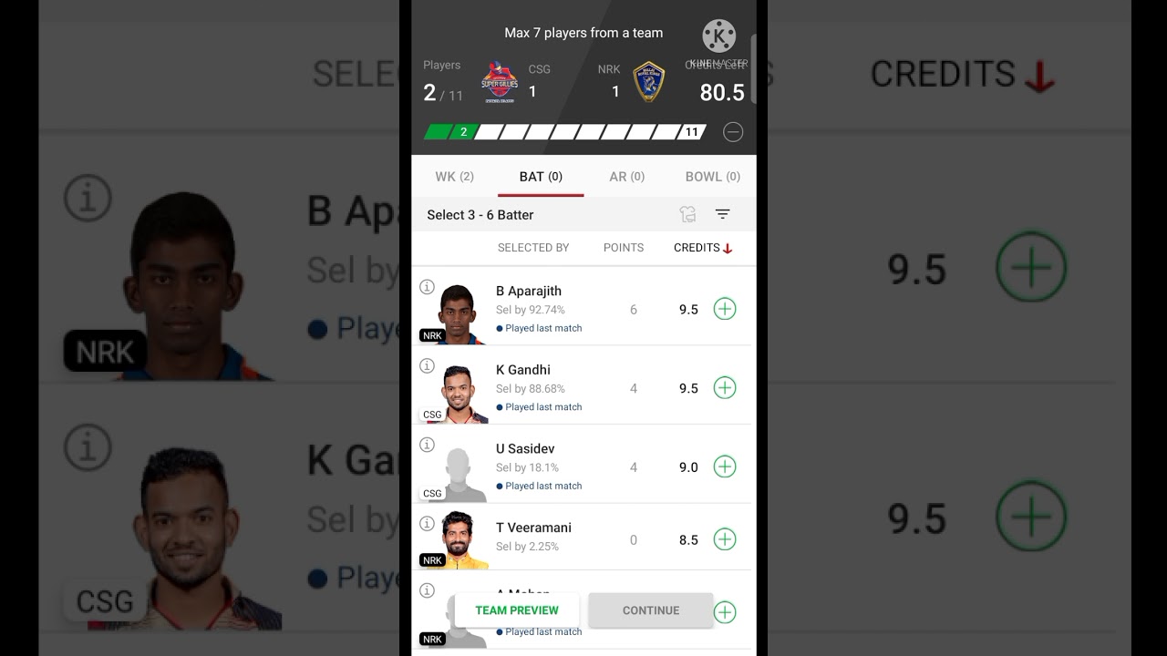 CSG vs NRK Dream11 Team Prediction ||  TNPL Match 6 Dream11 Team || 