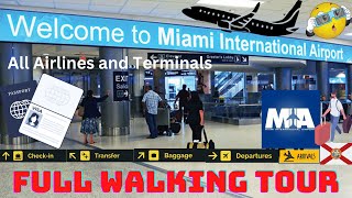 MIAMI INT'L AIRPORT (MIA) FULL INSIDE WALKING TOUR, ALL TERMINALS AND AIRLINES CHECK-IN COUNTERS. screenshot 1