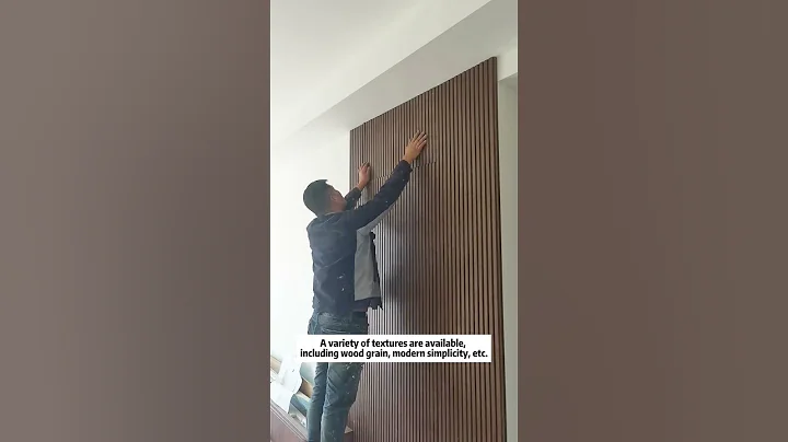 WPC wall panels invisible door background wall. WPC wall panel installation. WPC wall panel price