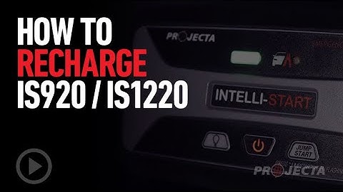 How to Recharge the Intelli-Start IS920 or IS1220