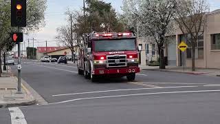 Modesto Fire Department Truck 1 Responding Code 3 to Medical Aid