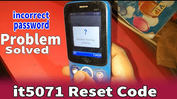 itel it5071 Reset Code Number, Incorrect Password, How To Factory Reset it5071, Keypad Phone