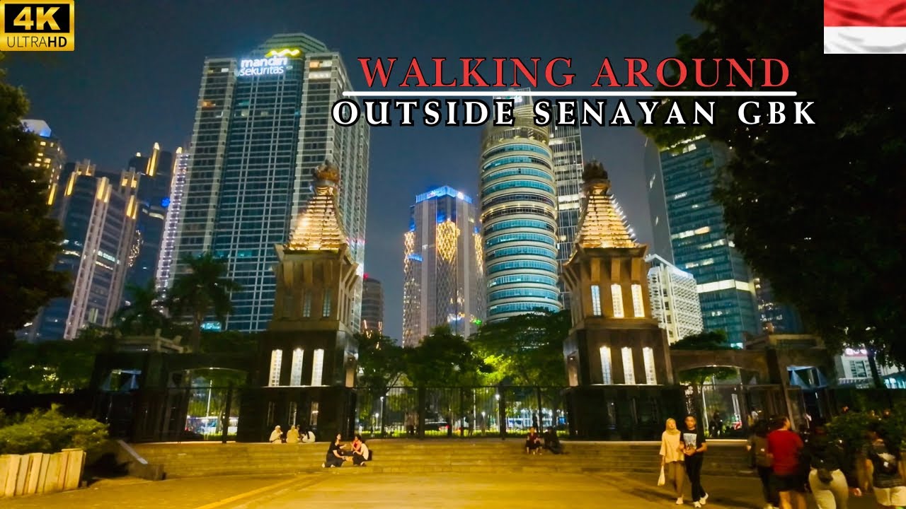 4K HDR | Walking Around Senayan GBK at Night | Absolutely Stunning View in Jakarta
