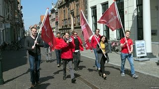 Jonge socialisten demonstreren tegen racisme