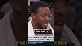 De’Aaron Fox said Pop had some choice words for San Antonio after the Game 3 loss. 😅