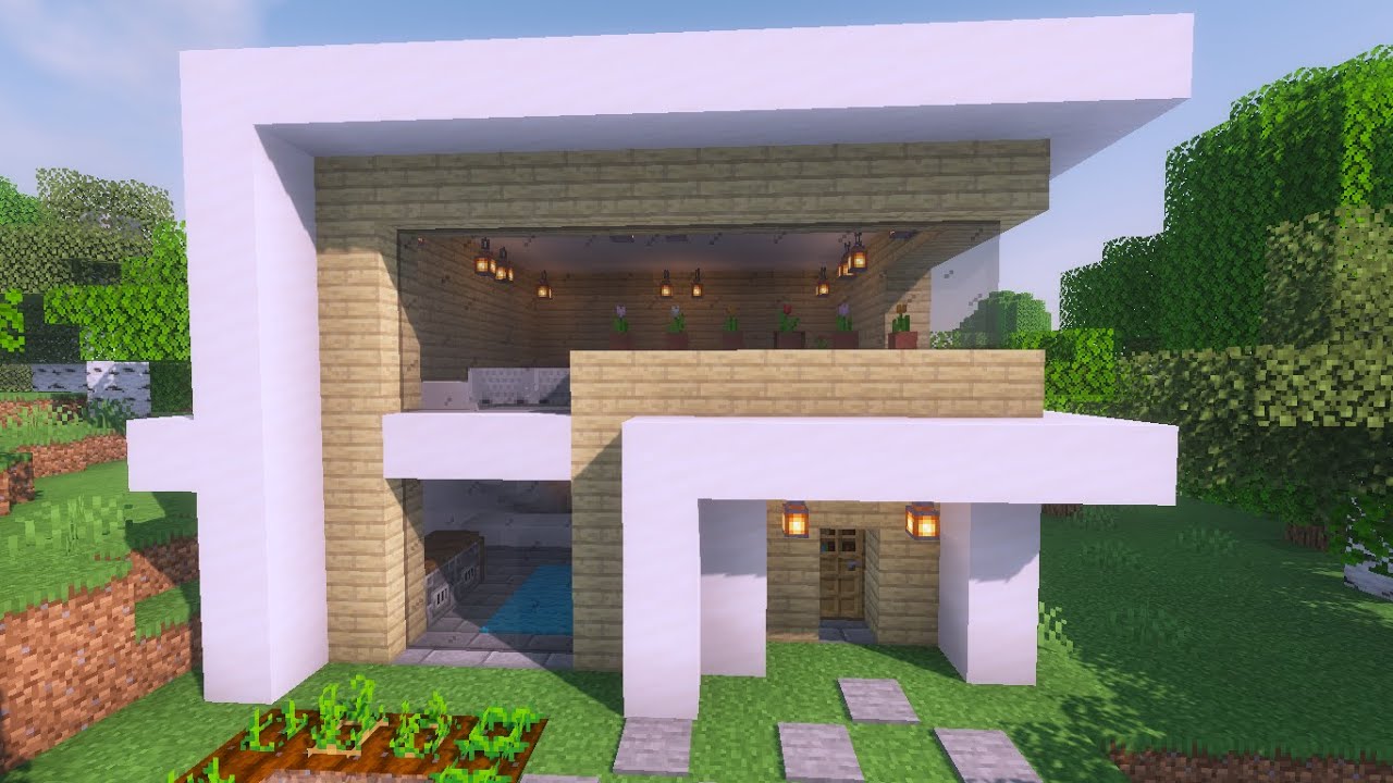 Minecraft: CREA una CASA MODERNA 1.19 GRANDE 2022 #14✓