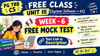 🔥 PG TRB CS UNIT III WEEK 6 FREE MOCK TEST | System Software & OS | Test Link in Description 💯 screenshot 2